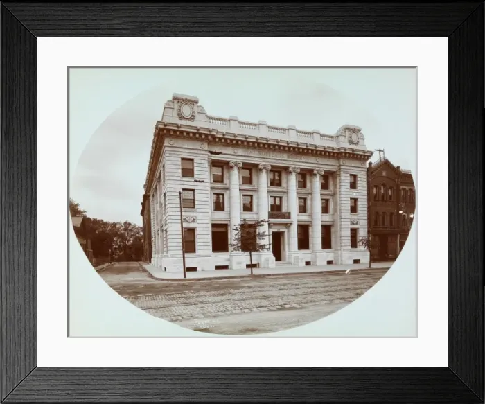 Framed Print : Harvard Square Bank Framed Print : Harvard Square Bank