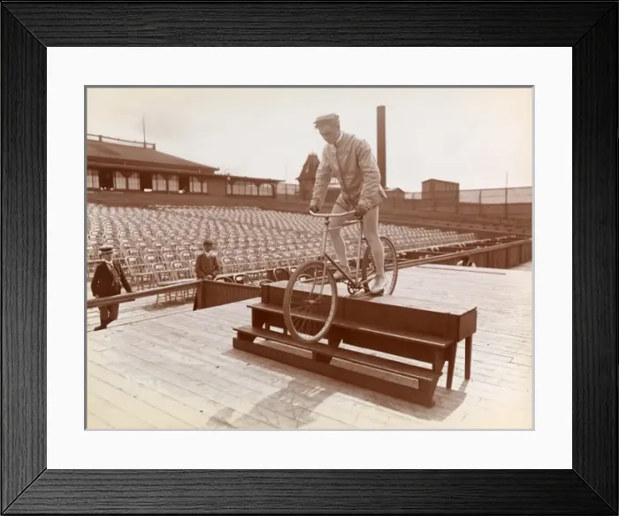 Framed Print : Stunt cyclist Framed Print : Stunt cyclist