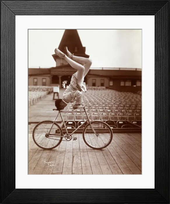 Framed Print : Stunt cyclist Framed Print : Stunt cyclist