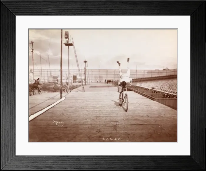 Framed Print : Stunt cyclist Framed Print : Stunt cyclist