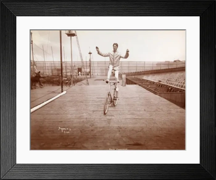 Framed Print : Stunt cyclist Framed Print : Stunt cyclist