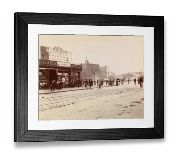 Framed Print : Cyclists in New York Framed Print : Cyclists in New York