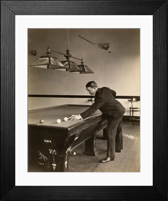 Framed Print : Playing billiards Framed Print : Playing billiards