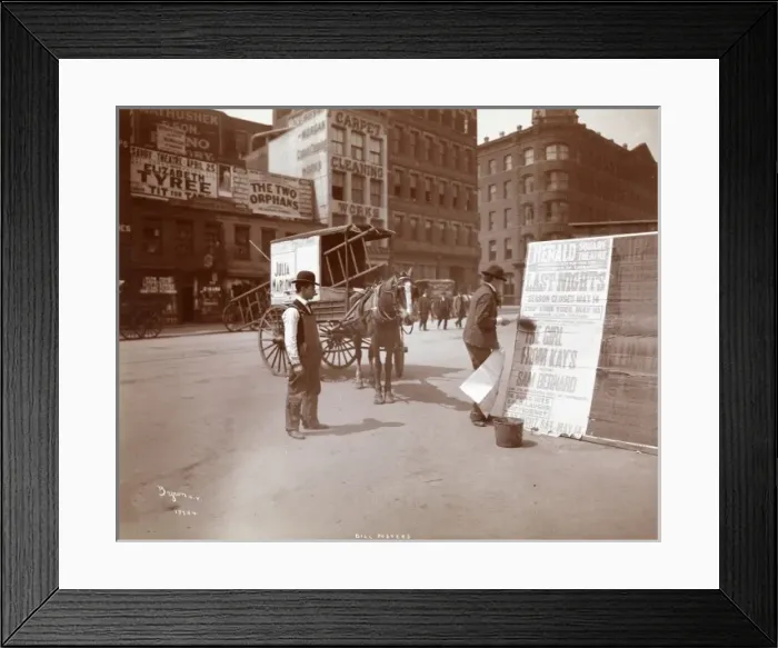 Framed Print : Bill Posters, New York Framed Print : Bill Posters, New York