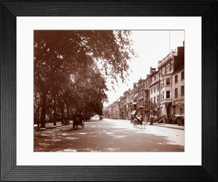 Framed Print : Beacon St. Boston Framed Print : Beacon St. Boston