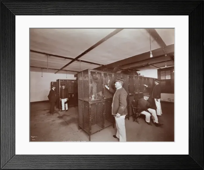 Framed Print : BRT Band. Locker Room. Railroad Mens Building Framed Print : BRT Band. Locker Room. Railroad Mens Building