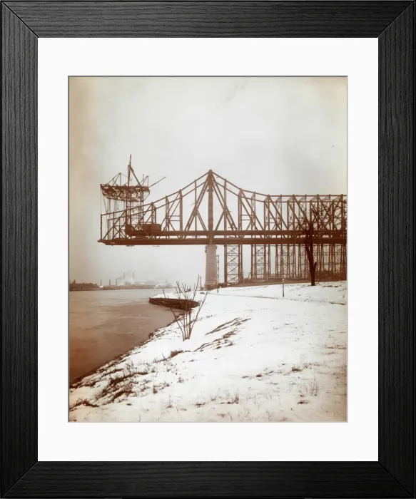 Framed Print : Queensboro Bridge Construction Framed Print : Queensboro Bridge Construction