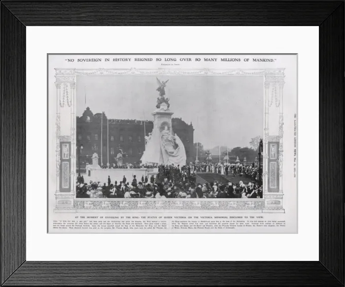 Framed Print : Unveiling of the Queen Victoria Memorial Framed Print : Unveiling of the Queen Victoria Memorial