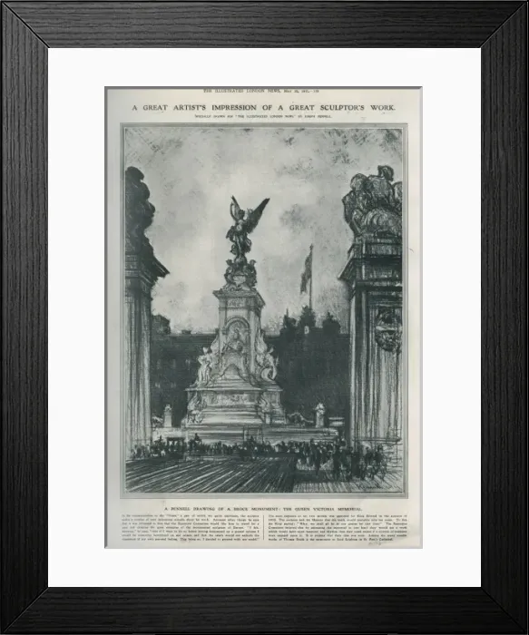 Framed Print : Artists impression of the Queen Victoria Memorial Framed Print : Artists impression of the Queen Victoria Memorial