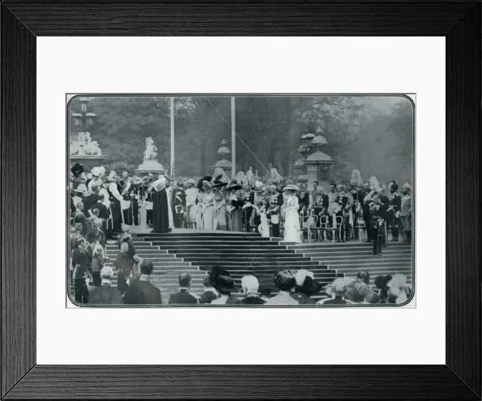 Framed Print : Unveiling Queen Victorias Monument Framed Print : Unveiling Queen Victorias Monument