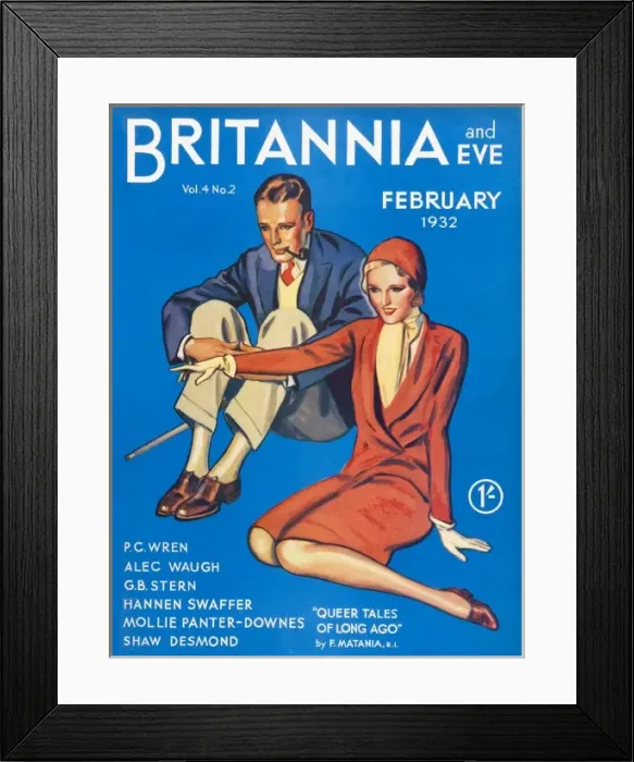 Framed Print : Britannia and Eve front cover, February 1932 Framed Print : Britannia and Eve front cover, February 1932