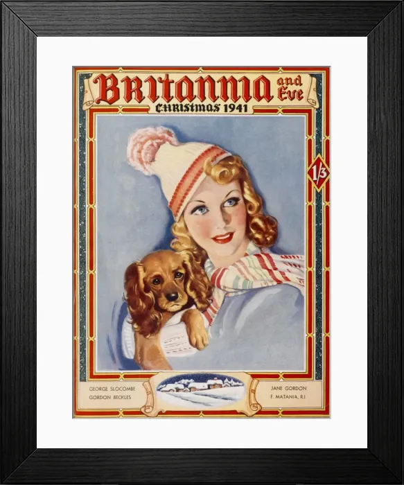 Framed Print : Britannia and Eve front cover, December 1941 Framed Print : Britannia and Eve front cover, December 1941