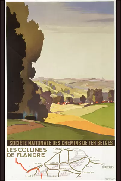 Belgian Railway Poster - The Hills of Flanders