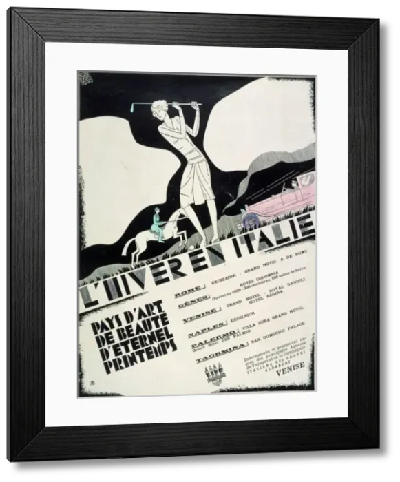 Framed Print : Poster - Winter in Italy Framed Print : Poster - Winter in Italy