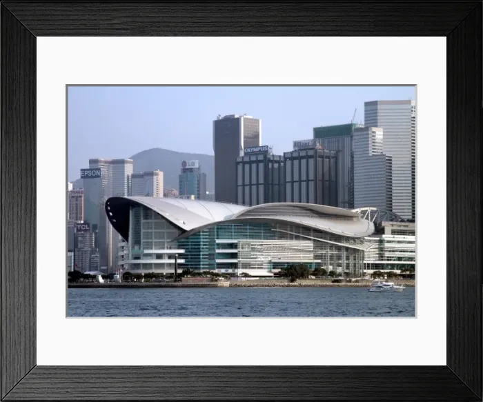 Framed Print : Hong Kong Exhibition and Conference Centre in Hong Kong, China Framed Print : Hong Kong Exhibition and Conference Centre in Hong Kong, China