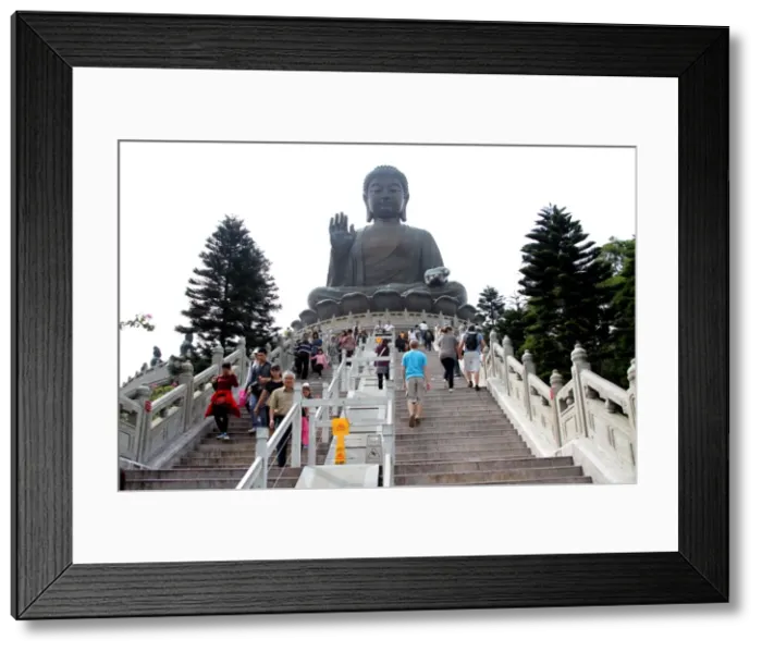 Framed Print : Hong Kong. The Tian Tan Big Buddha statue on Lantau Island in Hong Kong, China Framed Print : Hong Kong. The Tian Tan Big Buddha statue on Lantau Island in Hong Kong, China