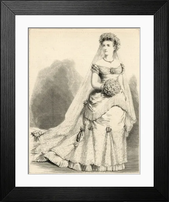 Framed Print : The Duchess of Connaught on her wedding day Framed Print : The Duchess of Connaught on her wedding day