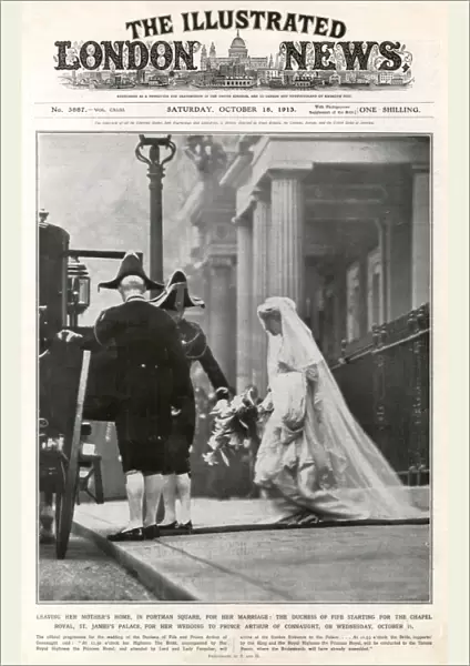 Royal Wedding 1913 - Duchess of Fife leaves for the chapel