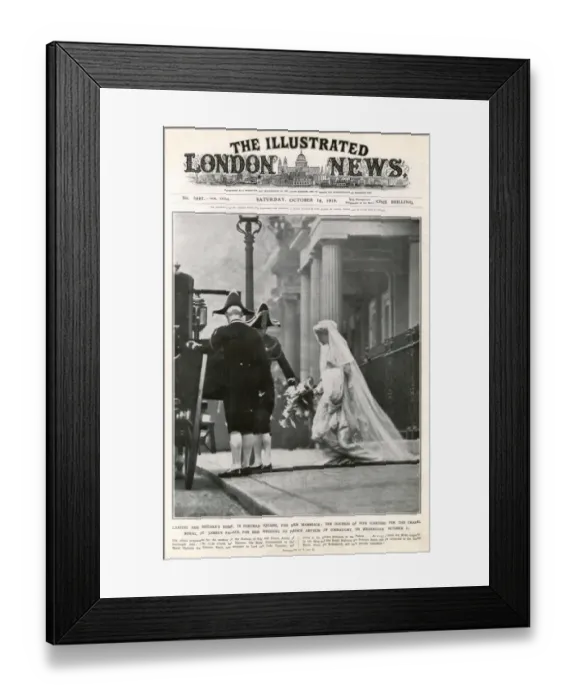Framed Print : Royal Wedding 1913 - Duchess of Fife leaves for the chapel Framed Print : Royal Wedding 1913 - Duchess of Fife leaves for the chapel