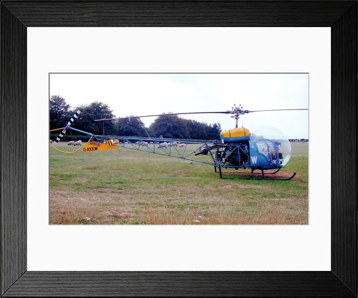 Framed Print : Westland-Agusta-Bell 47G G-AXKW Framed Print : Westland-Agusta-Bell 47G G-AXKW