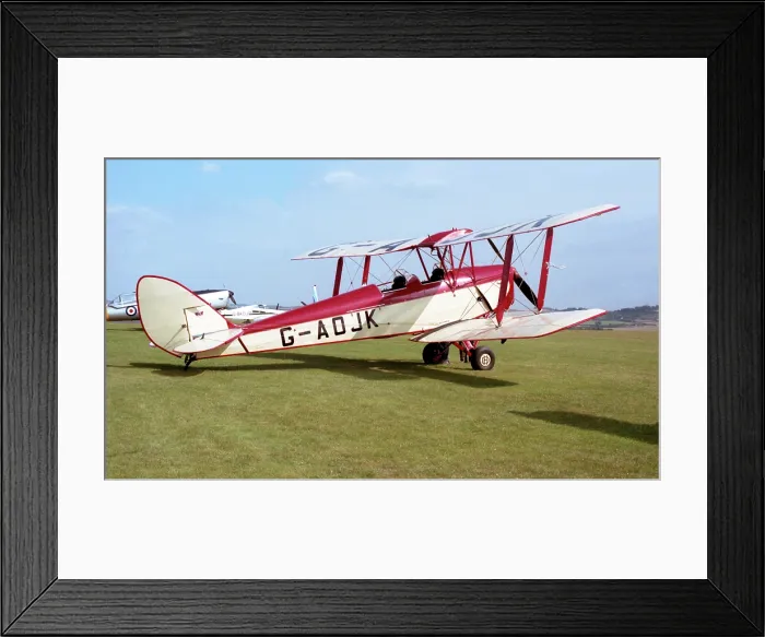 Framed Print : de Havilland DH.82A Tiger Moth G-AOJK Framed Print : de Havilland DH.82A Tiger Moth G-AOJK