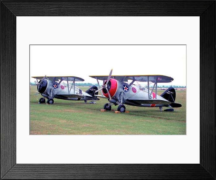 Framed Print : Grumman F3F-2 Replica N100TF and N20F Framed Print : Grumman F3F-2 Replica N100TF and N20F
