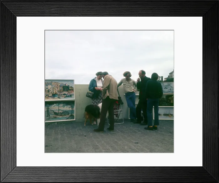 Framed Print : The work of an outdoor painter, Brixham Harbour, Devon Framed Print : The work of an outdoor painter, Brixham Harbour, Devon