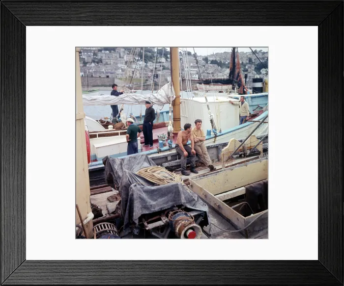 Framed Print : The Fishing fleet moored in Brixham Harbour, Devon Framed Print : The Fishing fleet moored in Brixham Harbour, Devon