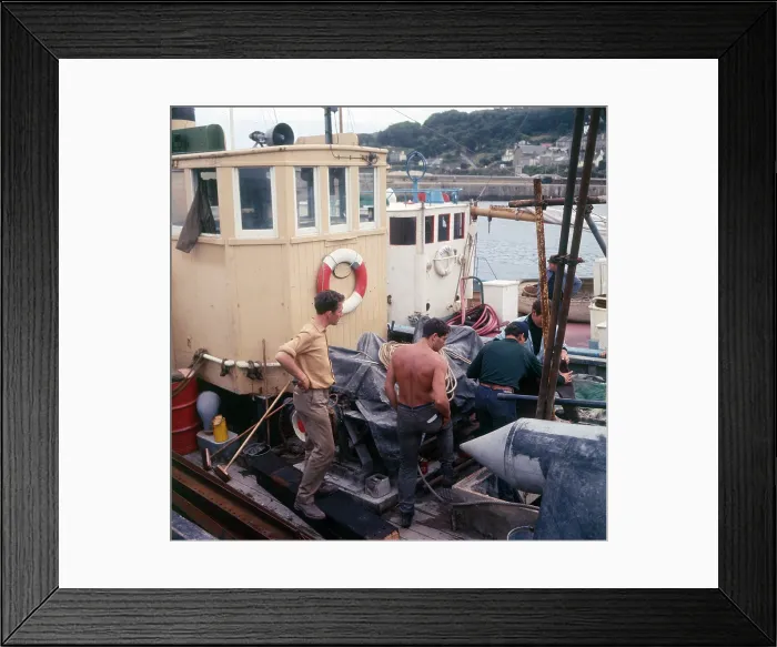 Framed Print : The Fishing fleet moored in Brixham Harbour, Devon Framed Print : The Fishing fleet moored in Brixham Harbour, Devon