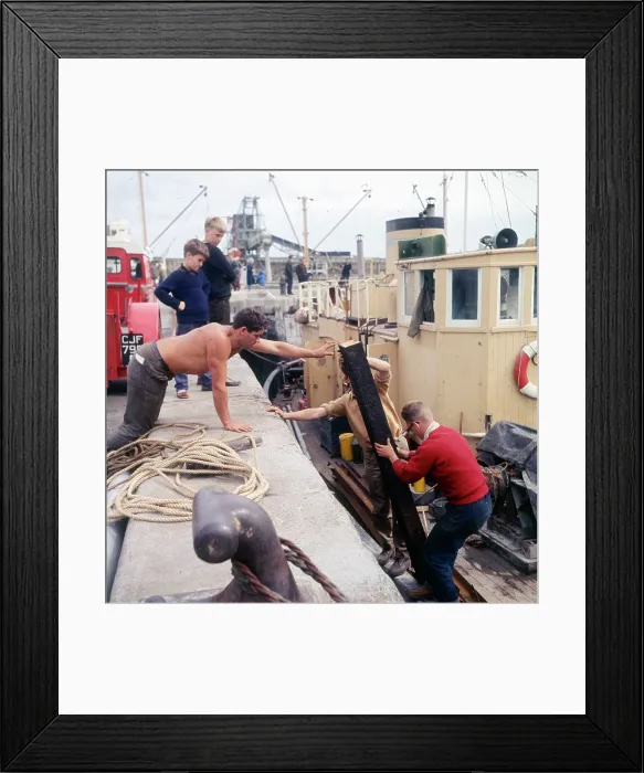 Framed Print : The Fishing fleet moored in Brixham Harbour, Devon Framed Print : The Fishing fleet moored in Brixham Harbour, Devon