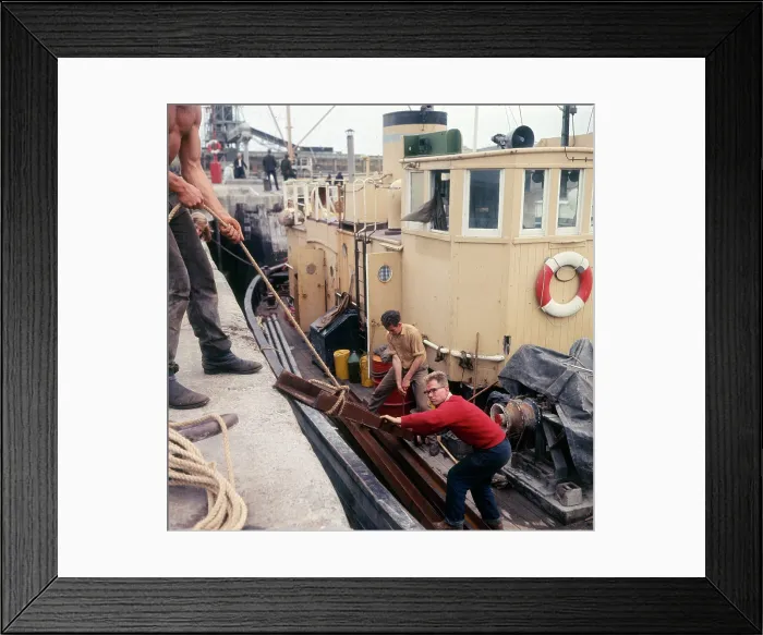 Framed Print : The Fishing fleet moored in Brixham Harbour, Devon Framed Print : The Fishing fleet moored in Brixham Harbour, Devon