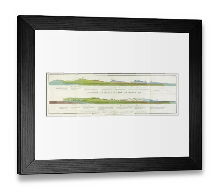 Framed Print : Geological views, sections - Essex-Herts - London-Cambridge Framed Print : Geological views, sections - Essex-Herts - London-Cambridge