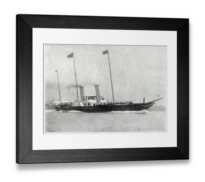 Framed Print : Queen Victoria's body was brought across the Solent to Portsmouth on board the Royal Yacht Alberta, in preparation for her funeral at Windsor on 6 February Framed Print : Queen Victoria's body was brought across the Solent to Portsmouth on board the Royal Yacht Alberta, in preparation for her funeral at Windsor on 6 February