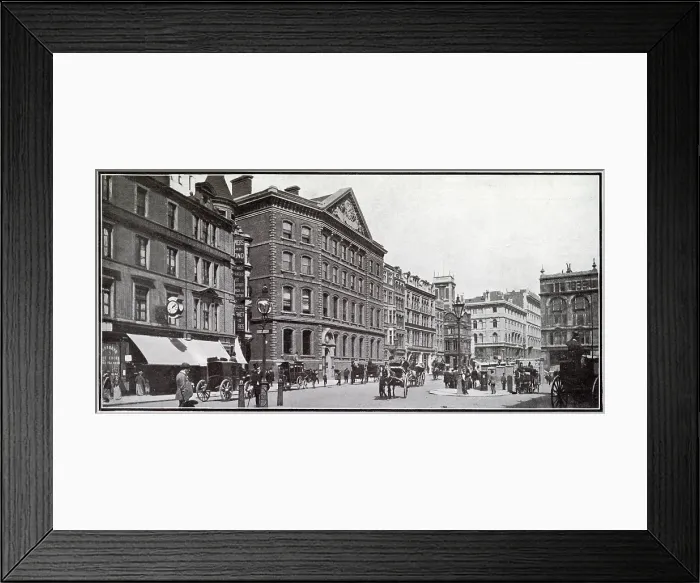 Framed Print : Exteror of the famous The Times office in Queen Victoria Street, London Date: 1908 Framed Print : Exteror of the famous The Times office in Queen Victoria Street, London Date: 1908