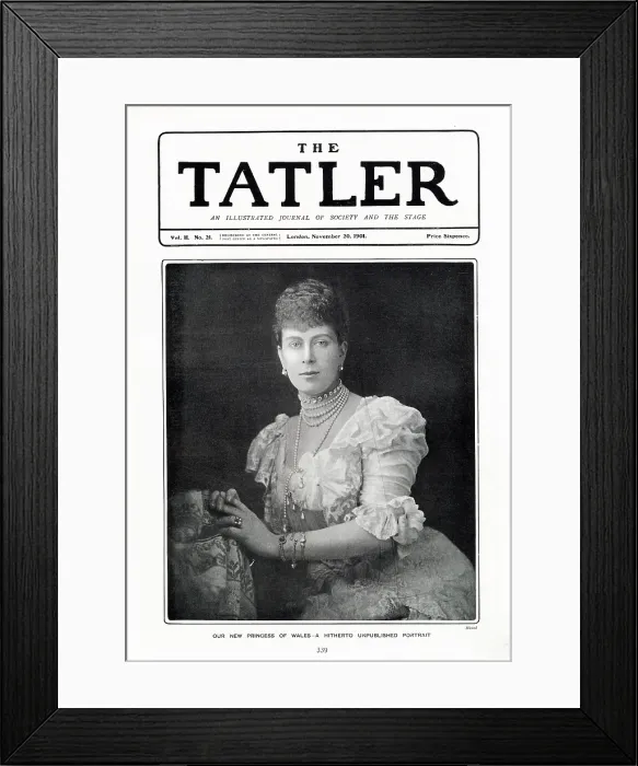 Framed Print : Mary of Teck (1867 - 1953), front cover of The Tatler 20th November 1901 Framed Print : Mary of Teck (1867 - 1953), front cover of The Tatler 20th November 1901