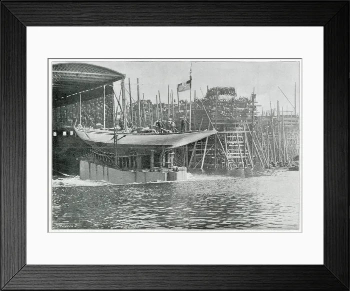 Framed Print : Shamrock II launched from the yard of William Denny & Brother Framed Print : Shamrock II launched from the yard of William Denny & Brother