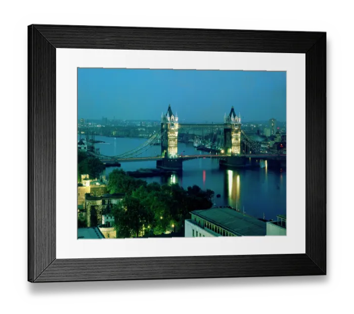 Framed Print : The Thames and Tower Bridge, London Date: circa 1960s Framed Print : The Thames and Tower Bridge, London Date: circa 1960s