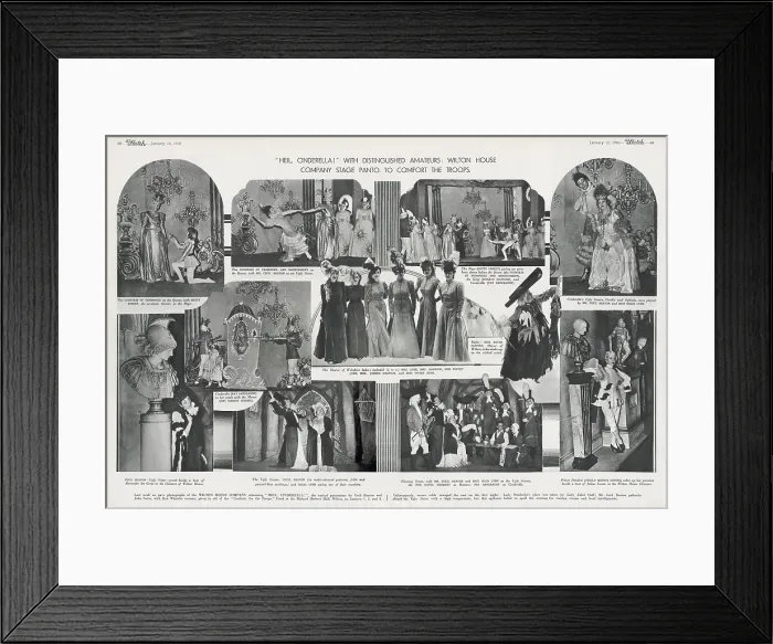 Framed Print : Heil, Cinderella ! With distuinguished Amateurs - Wilton House Company stage a topical pantomime by Cecil Beaton to comfort the troops. Date: 1940 Framed Print : Heil, Cinderella ! With distuinguished Amateurs - Wilton House Company stage a topical pantomime by Cecil Beaton to comfort the troops. Date: 1940
