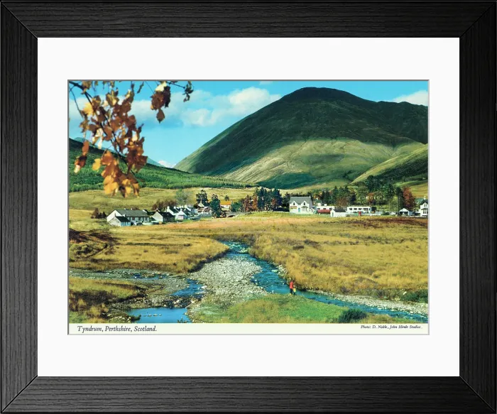 Framed Print : The picturesque village of Tyndrum, three quarters of a mile inside the Perth border from Argyllshire, a well-known angling, climbing and winter sports resort Framed Print : The picturesque village of Tyndrum, three quarters of a mile inside the Perth border from Argyllshire, a well-known angling, climbing and winter sports resort