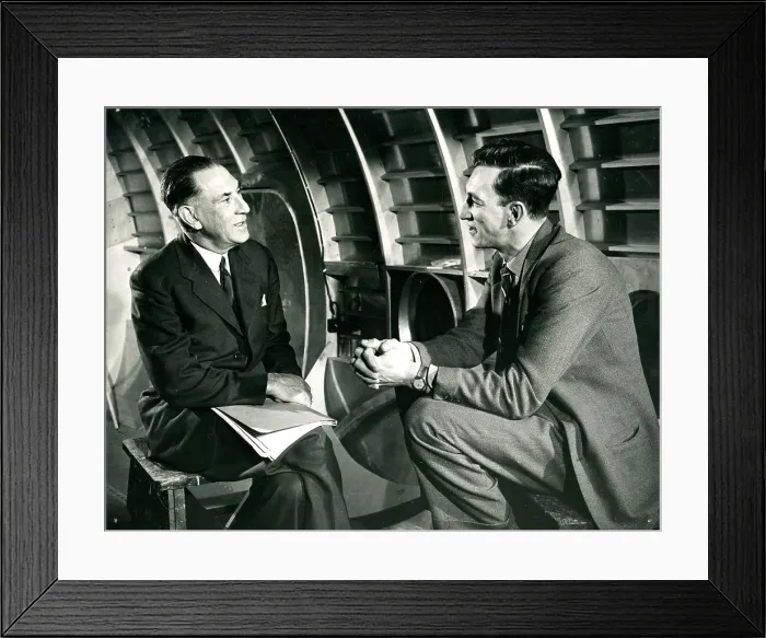 Framed Print : Raymond Baxter conducting an interview Framed Print : Raymond Baxter conducting an interview