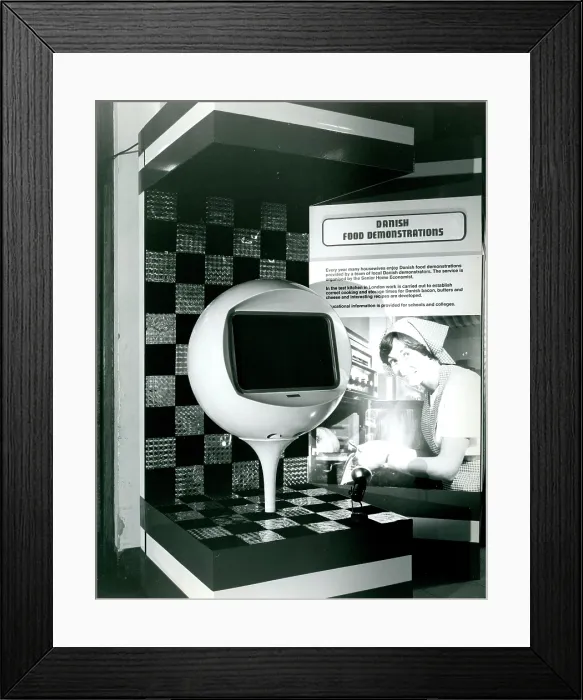 Framed Print : Danish food promotion display Framed Print : Danish food promotion display