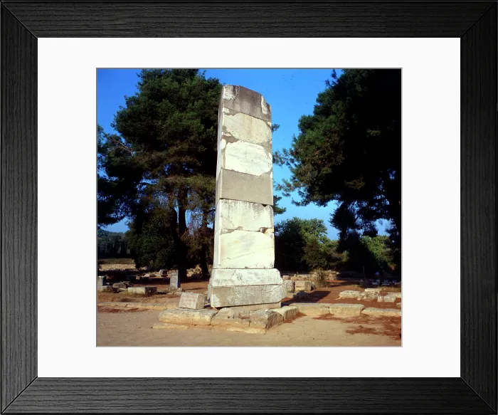 Framed Print : The base or pillar of the Nike of Paionios Framed Print : The base or pillar of the Nike of Paionios