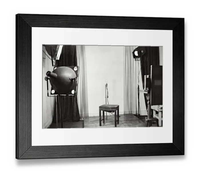 Framed Print : Setup of portrait studio at Coronet, Haymarket, Sheffield Date: 1948 - 1950 Framed Print : Setup of portrait studio at Coronet, Haymarket, Sheffield Date: 1948 - 1950