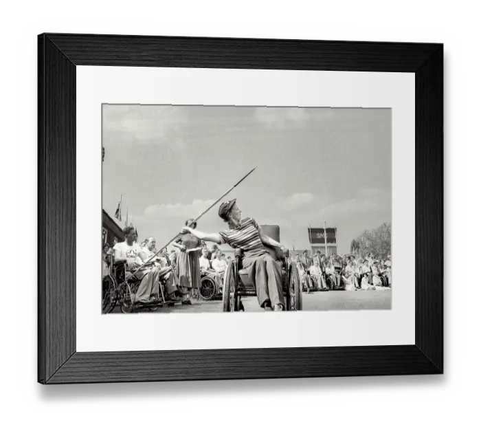 Framed Print : Stoke Mandeville games were first held in 1948 and a milestone in paralympic history Framed Print : Stoke Mandeville games were first held in 1948 and a milestone in paralympic history