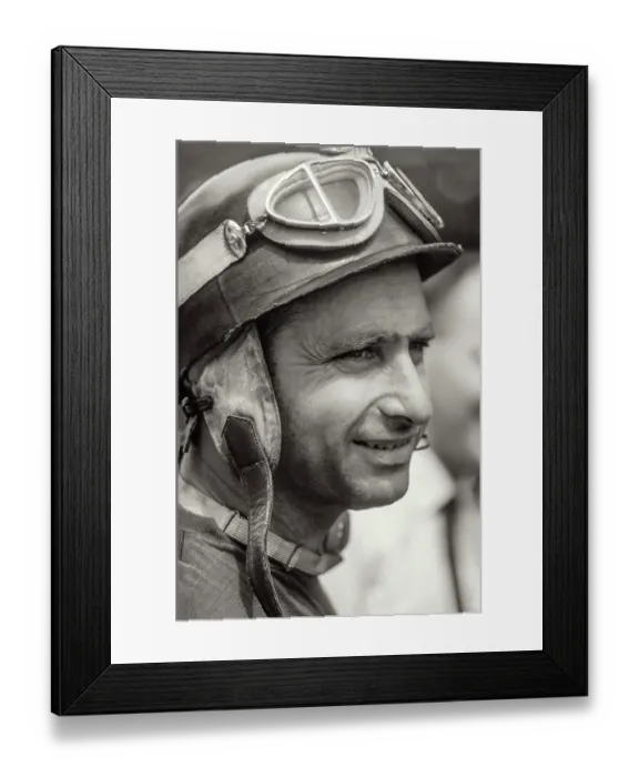 Framed Print : Juan Manuel Fangio, driver (1911-1995) Framed Print : Juan Manuel Fangio, driver (1911-1995)
