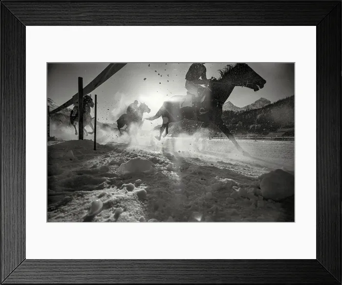 Framed Print : Horse race, St. Moritz, Switzerland Framed Print : Horse race, St. Moritz, Switzerland