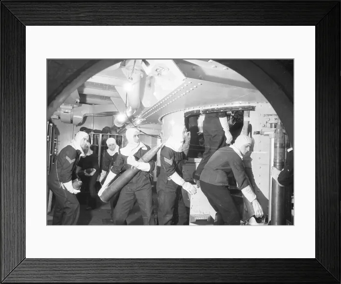 Framed Print : Feeding a turret ammunition lift Framed Print : Feeding a turret ammunition lift