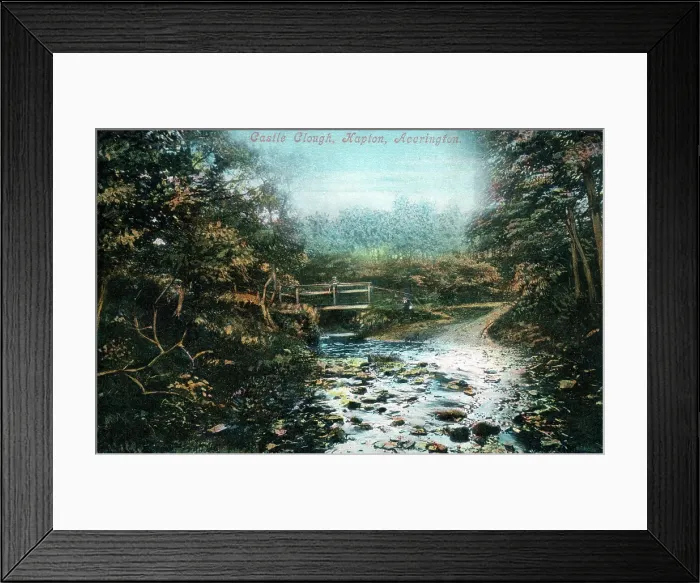 Framed Print : Castle Clough, Hapton, Lancashire. Date: circa 1909 Framed Print : Castle Clough, Hapton, Lancashire. Date: circa 1909