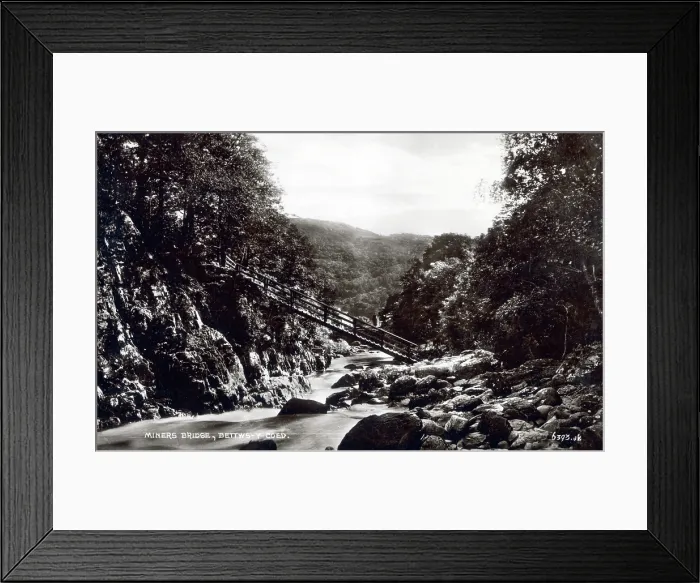 Framed Print : The Miner's Bridge, Betws-y-Coed, North Wales Date: circa 1910s Framed Print : The Miner's Bridge, Betws-y-Coed, North Wales Date: circa 1910s
