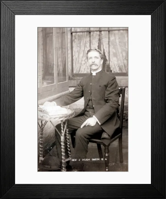 Framed Print : The Reverend J. Hugh Smith BA. Date: circa 1902 Framed Print : The Reverend J. Hugh Smith BA. Date: circa 1902